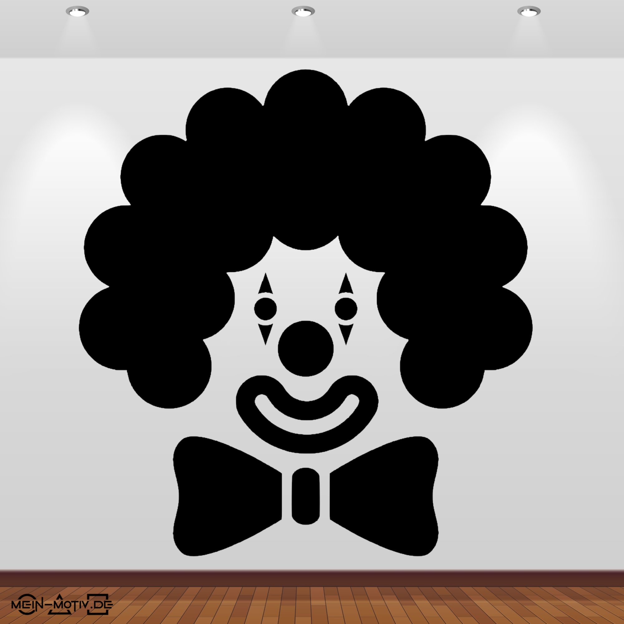 46373 Clown-Karneval Mein-Motiv-de Wandtattoo Wandbild Parkett